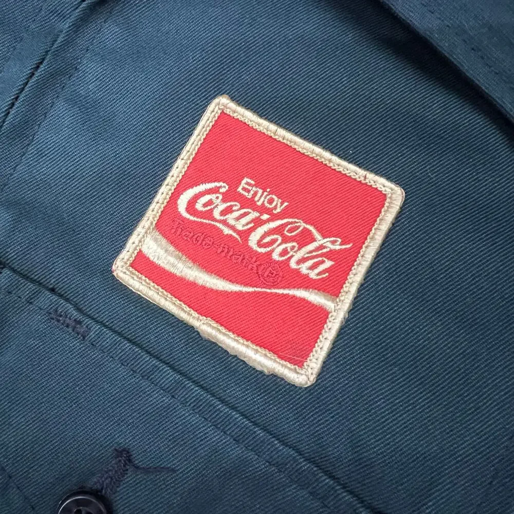 Vintage Coca-Cola Talon Workwear Jacket Lined Uniform USA Made Riverside Bomber